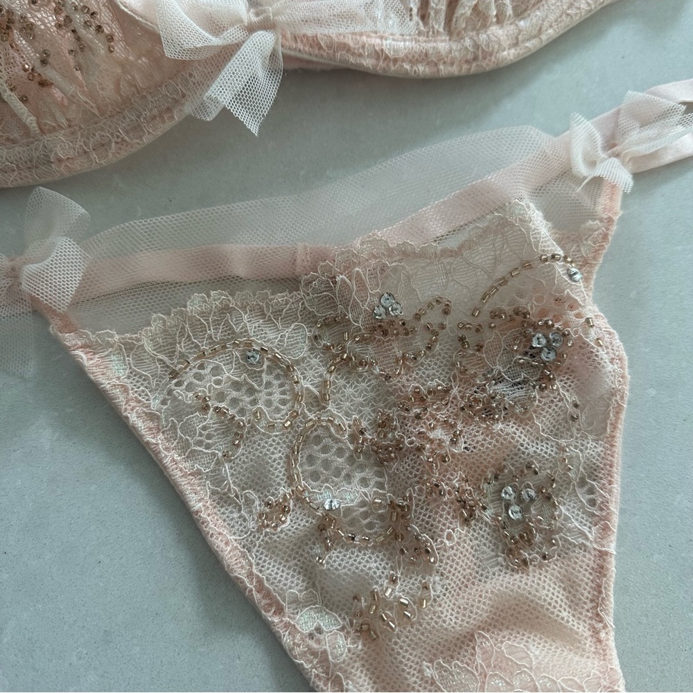 Victoria's Secret Dream Angels Fashion Show 2014 Beaded Bra 34C & Thong M Set - Picture 5 of 14